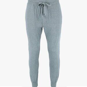NWT Hanes Jogging Pants Mens S Joggers with Pockets Drawstring Heather Gray Cuff